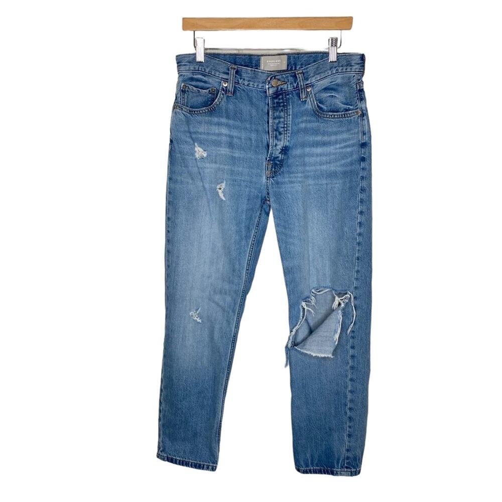 Everlane The Summer Slouch Distressed Jeans Organic Cotton Denim Pants Womens 27